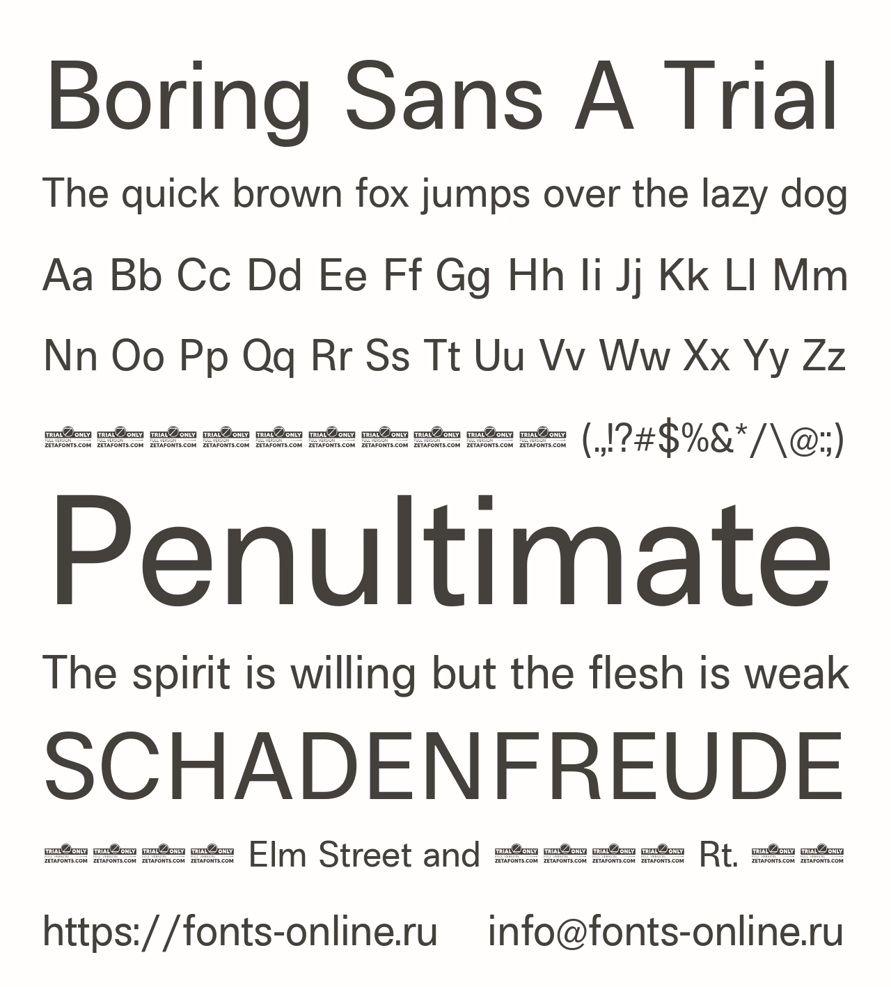 Boring Sans A Trial Free Font Download